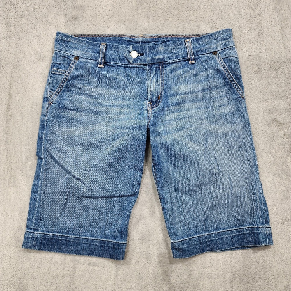 Citizens Of Humanity Shorts Womens 28 Blue Low Rise Bermuda Denim Stretch Casual